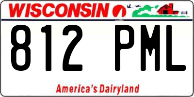 WI license plate 812PML
