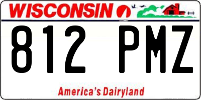 WI license plate 812PMZ