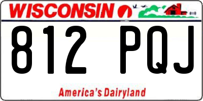 WI license plate 812PQJ