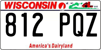 WI license plate 812PQZ