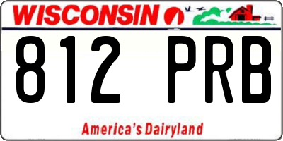 WI license plate 812PRB