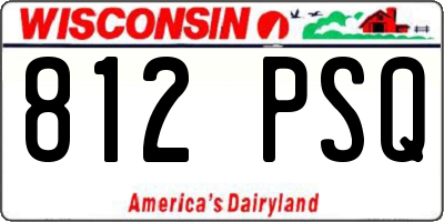 WI license plate 812PSQ