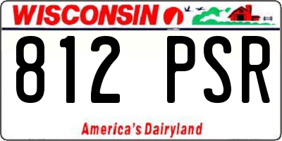 WI license plate 812PSR
