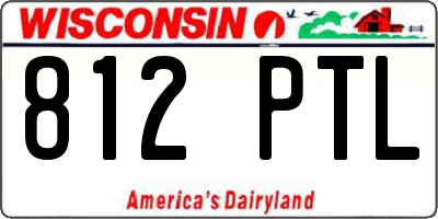 WI license plate 812PTL
