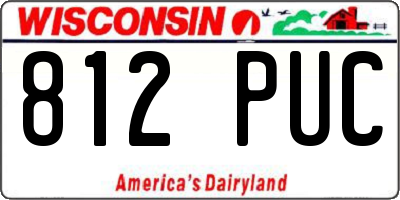 WI license plate 812PUC