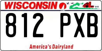 WI license plate 812PXB