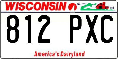 WI license plate 812PXC