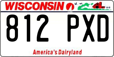 WI license plate 812PXD