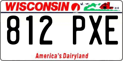 WI license plate 812PXE
