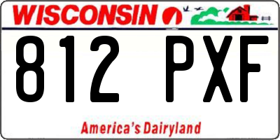 WI license plate 812PXF
