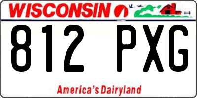 WI license plate 812PXG