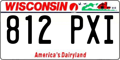 WI license plate 812PXI