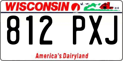 WI license plate 812PXJ
