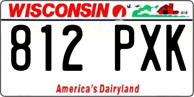 WI license plate 812PXK