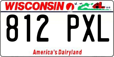 WI license plate 812PXL