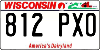 WI license plate 812PXO