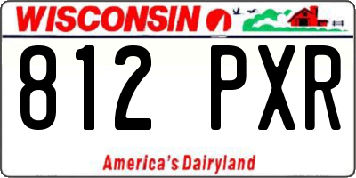 WI license plate 812PXR