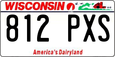 WI license plate 812PXS