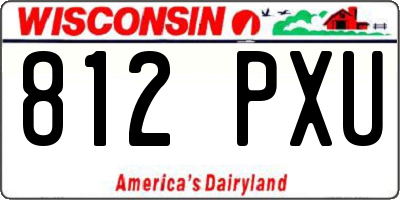 WI license plate 812PXU