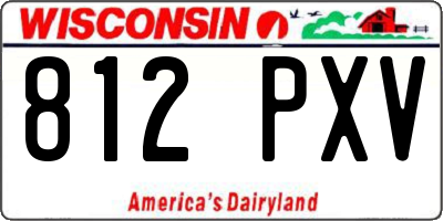 WI license plate 812PXV