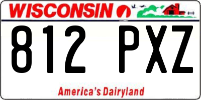 WI license plate 812PXZ