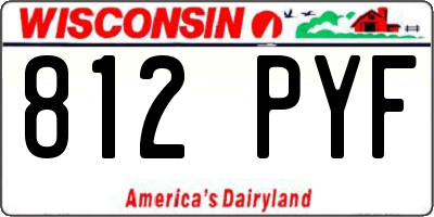 WI license plate 812PYF