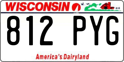WI license plate 812PYG