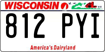 WI license plate 812PYI