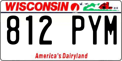 WI license plate 812PYM