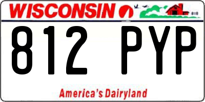 WI license plate 812PYP