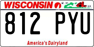WI license plate 812PYU