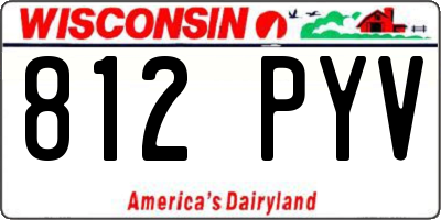 WI license plate 812PYV