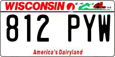 WI license plate 812PYW
