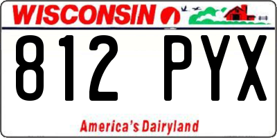 WI license plate 812PYX