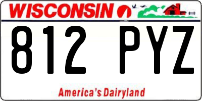 WI license plate 812PYZ