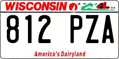 WI license plate 812PZA