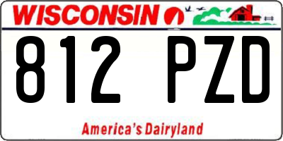 WI license plate 812PZD