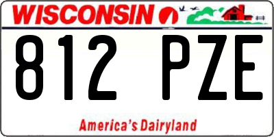 WI license plate 812PZE