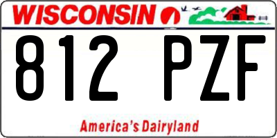 WI license plate 812PZF