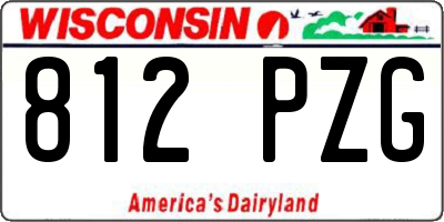 WI license plate 812PZG