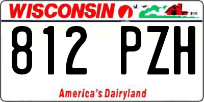 WI license plate 812PZH