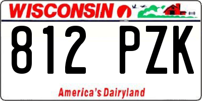 WI license plate 812PZK