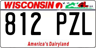 WI license plate 812PZL