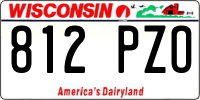 WI license plate 812PZO