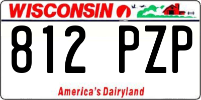 WI license plate 812PZP
