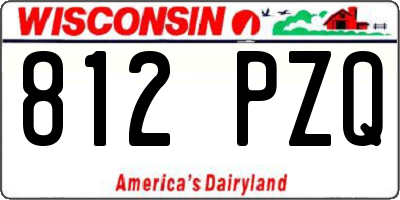 WI license plate 812PZQ