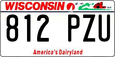 WI license plate 812PZU