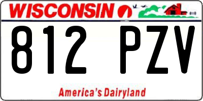 WI license plate 812PZV