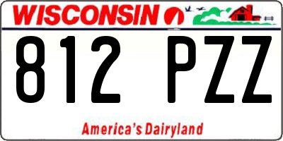 WI license plate 812PZZ