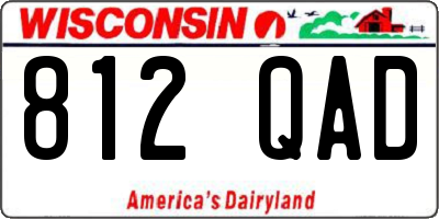 WI license plate 812QAD